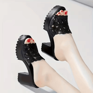Women's Chunky Mid-Heel Platform Shoes