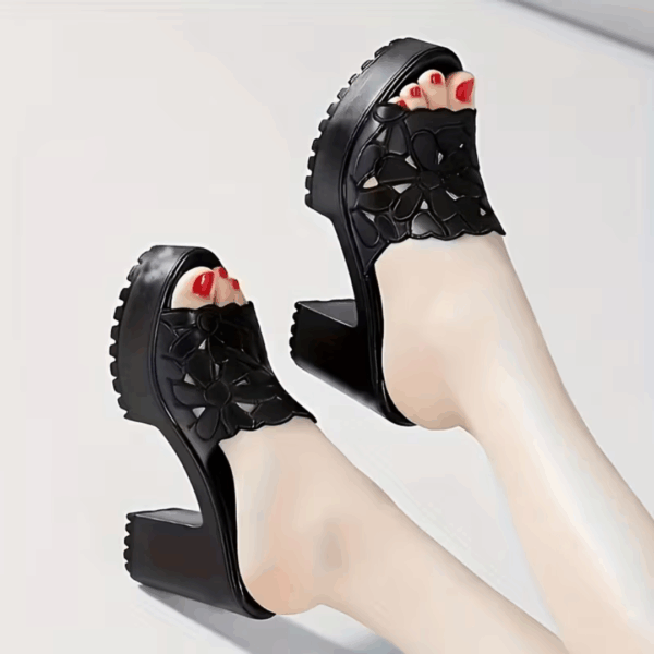 Women's Chunky Mid-Heel Platform Shoes